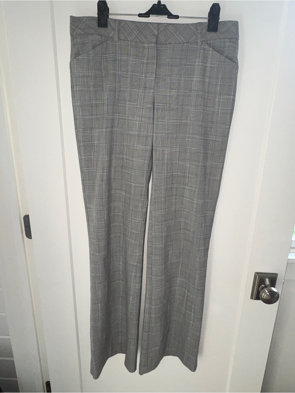 NWOT vintage Express Editor plaid flare pants 4L